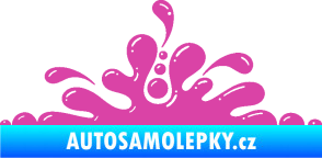 Samolepka Stékající skvrna 003 levá kaňka růžová