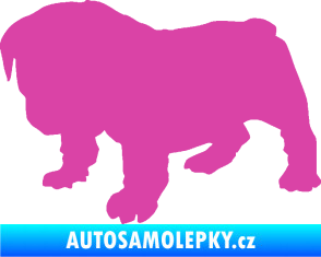Samolepka Štěňátko 004 levá francouzský buldoček růžová