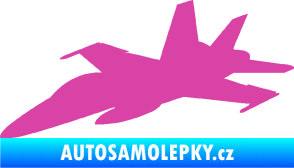 Samolepka Stíhací letoun 001 levá růžová