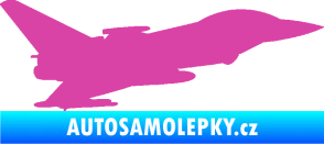 Samolepka Stíhací letoun 002 pravá růžová