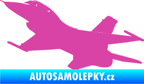 Samolepka Stíhací letoun 004 levá růžová