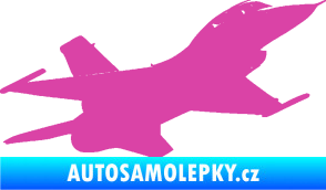 Samolepka Stíhací letoun 004 pravá růžová