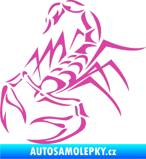 Samolepka Štír 017 levá růžová