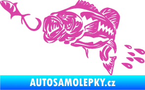 Samolepka Sumec 006 levá s návnadou růžová