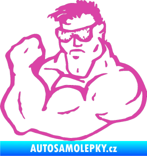 Samolepka Svalovec levá růžová