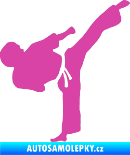 Samolepka Taekwondo 001 pravá růžová