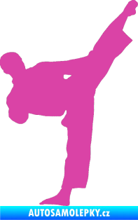 Samolepka Taekwondo 002 pravá růžová