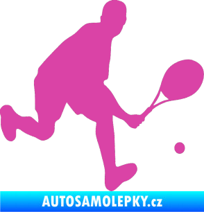 Samolepka Tenista 007 pravá růžová