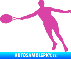 Samolepka Tenista 009 levá růžová