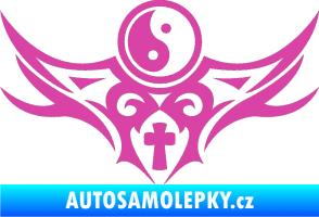 Samolepka Tetování 115 Jin a jang růžová