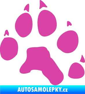 Samolepka Tlapka 003 pravá růžová