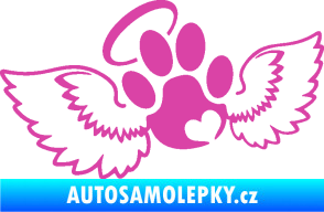 Samolepka Tlapka 010 andělíček levá růžová