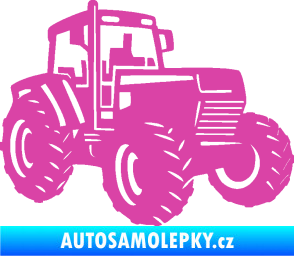 Samolepka Traktor 002 pravá Zetor růžová