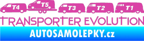 Samolepka Transporter evolution - levá růžová