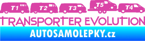 Samolepka Transporter evolution - pravá růžová