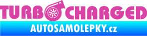 Samolepka Turbo charged nápis růžová