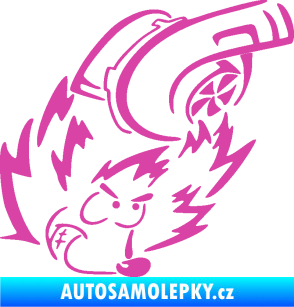 Samolepka Turbo ježek pravá růžová