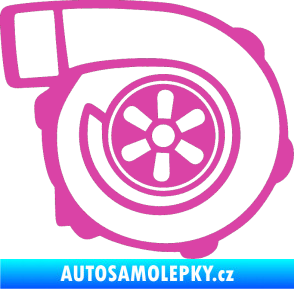 Samolepka Turbo silueta 001  pravá růžová