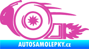 Samolepka Turbo šnek 002 levá růžová