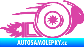 Samolepka Turbo šnek 002 pravá růžová