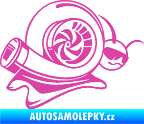 Samolepka Turbo šnek 004 pravá růžová