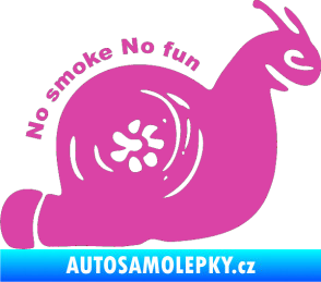 Samolepka Turbo šnek 005 no smoke no fun pravá růžová