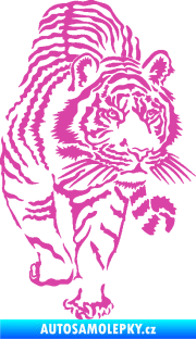 Samolepka Tygr 001 pravá růžová