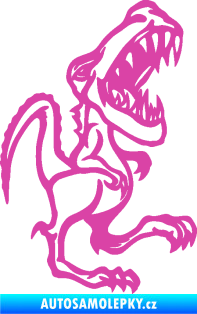 Samolepka Tyrannosaurus rex 002 pravá  růžová