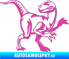 Samolepka Tyrannosaurus Rex 003 pravá růžová