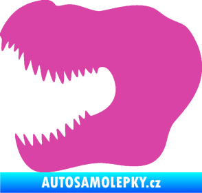 Samolepka Tyrannosaurus Rex lebka 001 levá růžová