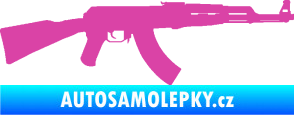 Samolepka Útočná puška AK 47 pravá růžová