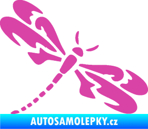 Samolepka Vážka 001 pravá růžová