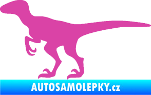 Samolepka Velociraptor 001 levá růžová