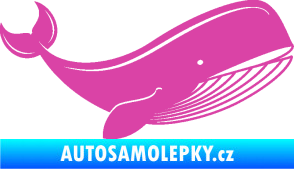 Samolepka Velryba 001 pravá růžová
