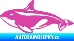 Samolepka Velryba 004 levá růžová