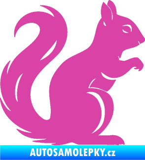 Samolepka Veverka 004 pravá růžová