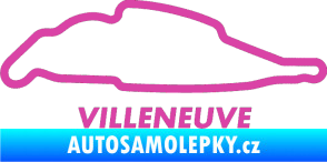 Samolepka Okruh Villeneuve růžová
