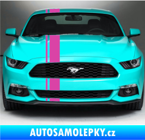 Samolepka Viper pruhy 2 cm + 11 cm růžová