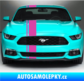 Samolepka Viper pruhy 2 cm + 14 cm růžová