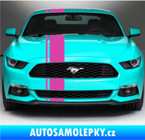 Samolepka Viper pruhy 2 cm + 16 cm růžová