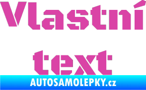 Samolepka Vlastní text - Black Ops růžová