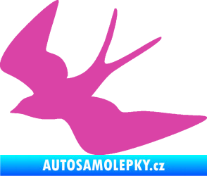 Samolepka Vlaštovka 001 levá růžová