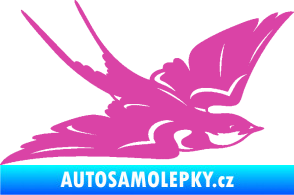 Samolepka Vlaštovka 002 pravá růžová