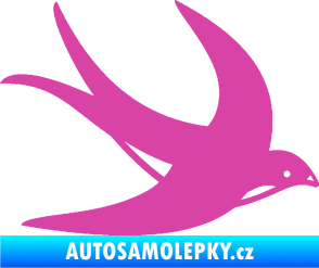 Samolepka Vlaštovka 004 pravá růžová