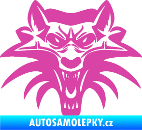 Samolepka Vlk 022 růžová