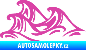 Samolepka Vlny 005 levá moře růžová