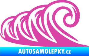 Samolepka Vlny 006 levá moře růžová