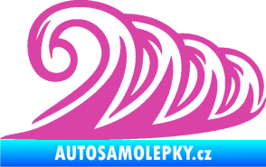 Samolepka Vlny 006 pravá moře růžová