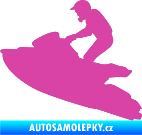 Samolepka Vodní skútr 001 levá růžová