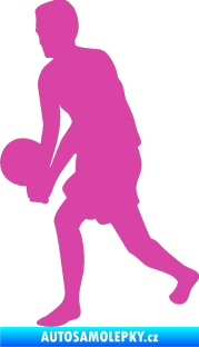 Samolepka Voleybal 013 levá růžová